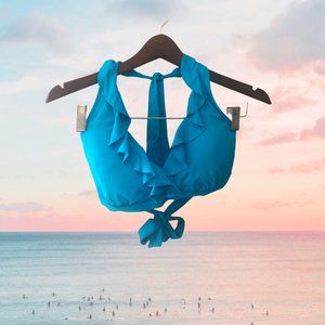 Aqua Ruffled Bikini (Top & Bottom)